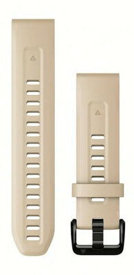 bracelet en silicone Garmin 20mm (pour Garmin Fenix 8/7S/6S (43mm), etc.), beige, QuickFit, 010-13102-08