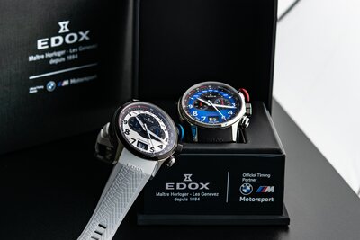 Edox Chronorally Chronograph 38001-tinnbu-bn BMW Limited Edition 2000pcs (+ bracelet de rechange)