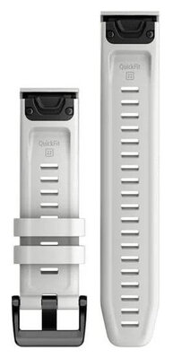 bracelet en silicone Garmin 22mm (pour Garmin Fenix 8/7/6 (47mm), Epix 2 etc.), blanc V1, QuickFit, 010-13123-00