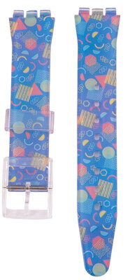 bracelet de montre en plastique Ricardo Barletta 17mm (pour Swatch), coloré