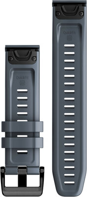 bracelet en silicone Garmin 22mm (pour Garmin Fenix 8/7/6 (47mm), Epix 2 etc.), bleu V2, QuickFit, 010-13111-05