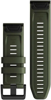bracelet en silicone Garmin 26mm (pour Garmin Fenix 8/7X/6X (51mm), Tactix etc.), vert V1, QuickFit, 010-13117-03