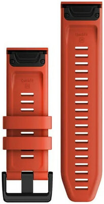 bracelet en silicone Garmin 26mm (pour Garmin Fenix 8/7X/6X (51mm), Tactix etc.), rouge V2, QuickFit, 010-13117-04