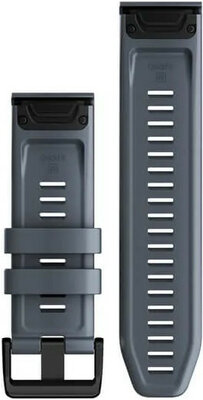 bracelet en silicone Garmin 26mm (pour Garmin Fenix 8/7X/6X (51mm), Tactix etc.), bleu V4, QuickFit, 010-13117-05