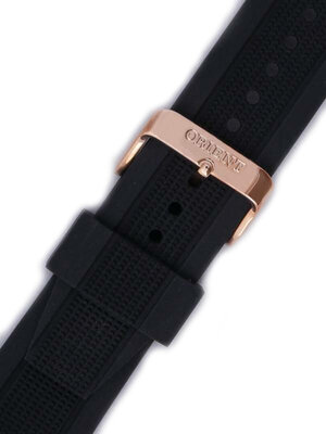 bracelet en silicone Orient VDEADRB 24mm (pour les modèles FTD10, FUNC7), noir