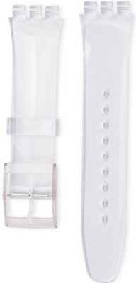 bracelet en silicone Ricardo Barletta (pour Swatch), transparent