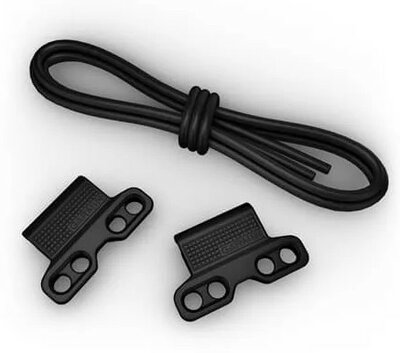 bracelet en silicone Garmin 20mm Bungee Mount (pour Garmin Fenix 8/7S/6S (43mm), etc.), noir, QuickFit, 010-13249-00