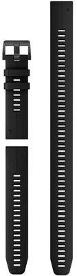 bracelet en silicone Garmin 22mm (pour Garmin Fenix 8/7/6 (47mm), Epix 2 etc.), noir, QuickFit, + partie rallongée, 010-13113-02