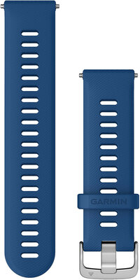bracelet en silicone Garmin 22mm (Venu, Forerunner 255, Vívoactive 4 etc.), bleu, Quick Release, 010-11251-3D