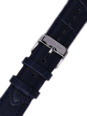 bracelet en cuir Orient UL016013J0 22mm (pour modèle RA-AG00), bleu