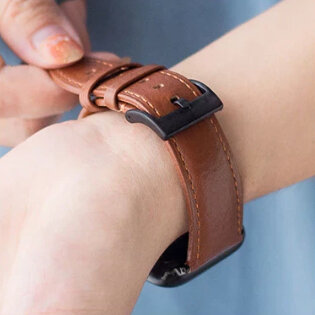 bracelet en cuir Ricardo (pour Apple Watch 42/44/45/49mm), marron V2