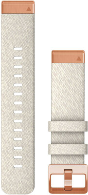 Bracelet en nylon Garmin 20mm (pour Garmin Fenix 8/7S/6S (43mm), aj.), blanc V2, QuickFit, 010-13102-09