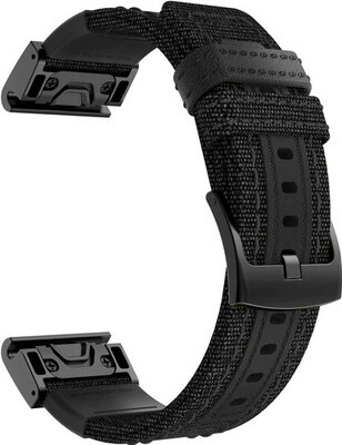 Bracelet en nylon Ricardo 26mm (pro Garmin Fenix 8/7X/6X (51mm), Tactix aj.), noir, QuickFit