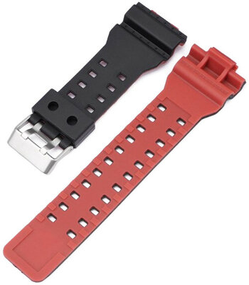 bracelet de montre Ricardo Felino 16mm (pour Casio G-Shock GA-100, GA-110, GD-120, GLS-100), noir V2