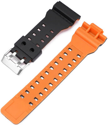 bracelet de montre Ricardo Felino 16mm (pour Casio G-Shock GA-100, GA-110, GD-120, GLS-100), noir V3