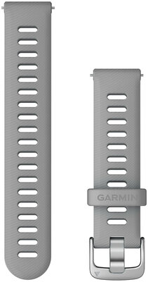 bracelet en silicone Garmin 18mm (pour Venu 2S, Vívoactive 4S, Vívomove 3S), gris V1, Quick Release, 010-11251-3G