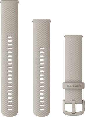Bracelet en silicone Garmin 20mm (pour Venu, Venu Sq, Venu 2 plus etc.), gris V2, Quick Release, + partie prolongée, 010-13021-07