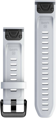 Bracelet en silicone Garmin 20mm (Fenix 7S/6S/5S), blanc V3, QuickFit, 010-13102-03