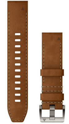 Bracelet en cuir Garmin 22mm (pro Garmin Fenix 8/7/6 (47mm), Epix 2 aj.), brun V3, QuickFit