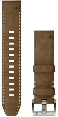 Bracelet en cuir Garmin 22mm (pro Garmin Fenix 8/7/6 (47mm), Epix 2 aj.), brun V4, QuickFit