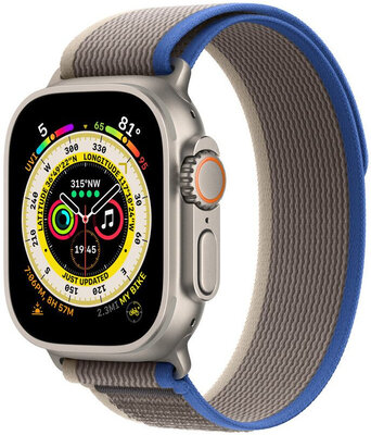 bracelet en nylon Apple (pour Apple Watch 42/44/45/49mm), brun, taille S/M