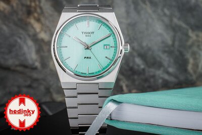 Tissot PRX Quartz T137.410.11.091.01 (dans la couleur Tiffany Blue)