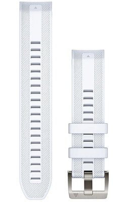 Bracelet en silicone Garmin 22mm (pro Garmin MARQ 2), blanc