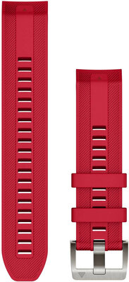 bracelet en silicone Garmin 22mm (pour Garmin Fenix 8/7/6 (47mm), Epix 2 aj.), rouge V2, QuickFit, 010-13225-03