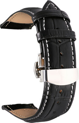 bracelet en cuir Ricardo Cortona, noir, Quick Release