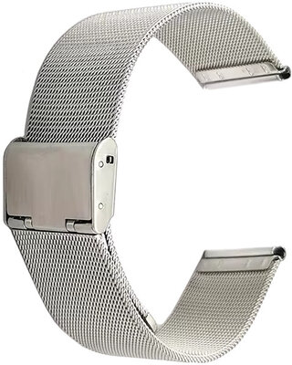 bracelet en acier inoxydable Ricardo Segalari, argenté, maille milanaise