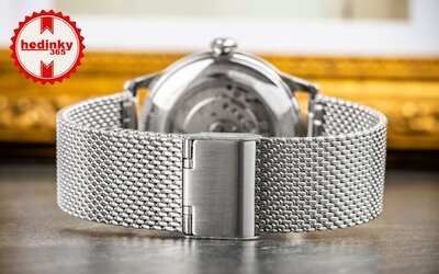 bracelet en acier inoxydable Ricardo Segalari, argenté, maille milanaise