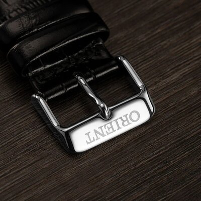 bracelet en cuir Orient UDEVNSB 21mm (pour modèles AC00 Version 1 et 2), noir