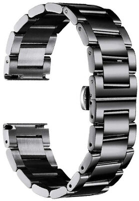 Bracelet en acier Ricardo Siena, noir, + raccourcisseur