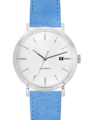 bracelet en cuir Hirsch Osiris Nubuk M 03433183-2, bleu, veau, longueur M, Quick Release