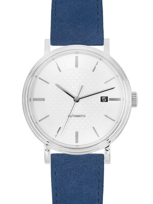 bracelet en cuir Hirsch Osiris Nubuk M 03433180-2, bleu, veau, longueur M, Quick Release