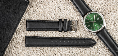 Bracelet en cuir Ricardo Cagli, noir V1, Quick Release