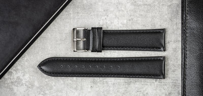 Bracelet en cuir Ricardo Cagli, noir V1, Quick Release