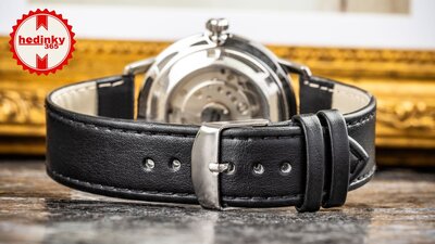 bracelet en cuir Ricardo Imola, noir V1