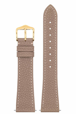 bracelet en cuir Hirsch Bologna M 01802137-1, marron, veau, longueur M, Quick Release