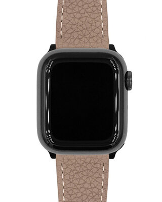 bracelet en cuir Hirsch Bologna M 01802137-1, marron, veau, longueur M, Quick Release