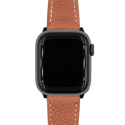 bracelet en cuir Hirsch Bologna M 01802170-1, marron, veau, longueur M, Quick Release