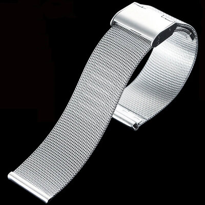 bracelet en acier inoxydable Ricardo Barletta, argenté, maille milanaise