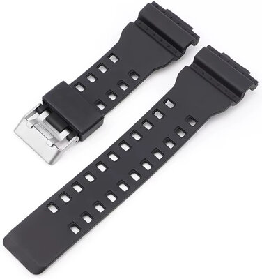 Bracelet en plastique Ricardo 16mm (pro Casio G-Shock GA-100, GA-110, GD-120, GLS-100), noir V1
