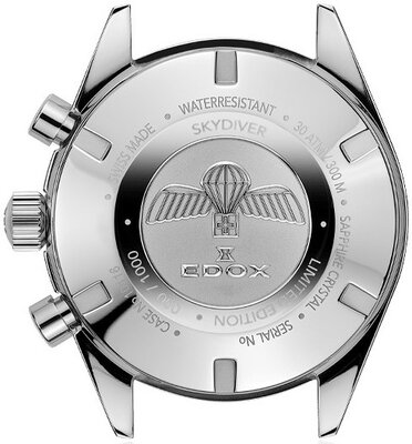 Edox SkyDiver Chronograph Quartz 10116-3-buidn Limited Edition 1000pcs ( + bracelet de rechange )