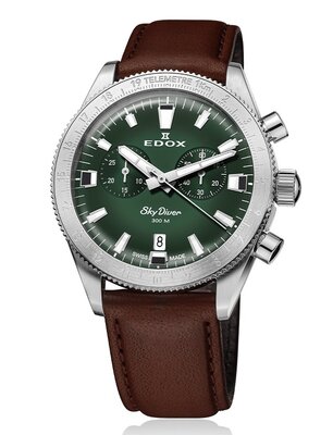 Edox SkyDiver Chronograph Quartz 10116-3-vidn Limited Edition 1000pcs ( + bracelet de rechange )