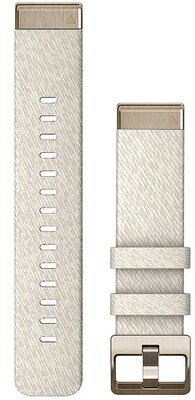 bracelet en nylon Garmin 20mm (pour Garmin Fenix 8/7S/6S (43mm), etc.), blanc V1, QuickFit, 010-13102-07