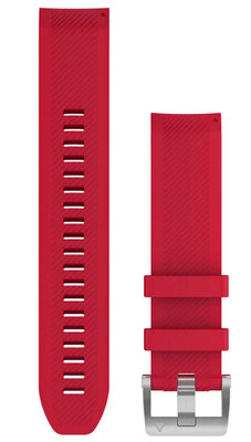 bracelet en silicone Garmin 22mm (pour Garmin Fenix 8/7/6 (47mm), Epix 2 etc.), rouge V4, QuickFit, 010-12738-17