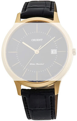 bracelet en cuir Orient UL00E011G0 18mm (pour le modèle RF-QD00), noir
