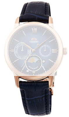 Bracelet en cuir Orient UL018011P0 17mm (pour modèle RA-KA00), bleu