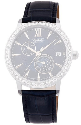 bracelet en cuir Orient UL028013J0 18mm (pour modèle RA-AK00), bleu